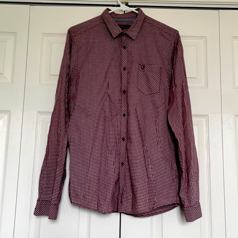 Ben Sherman Maroon long sleeve button down men’s L